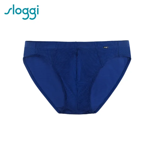 【Sloggi men】COOL STRIPY極尚涼感系列三角褲(藍寶石)
