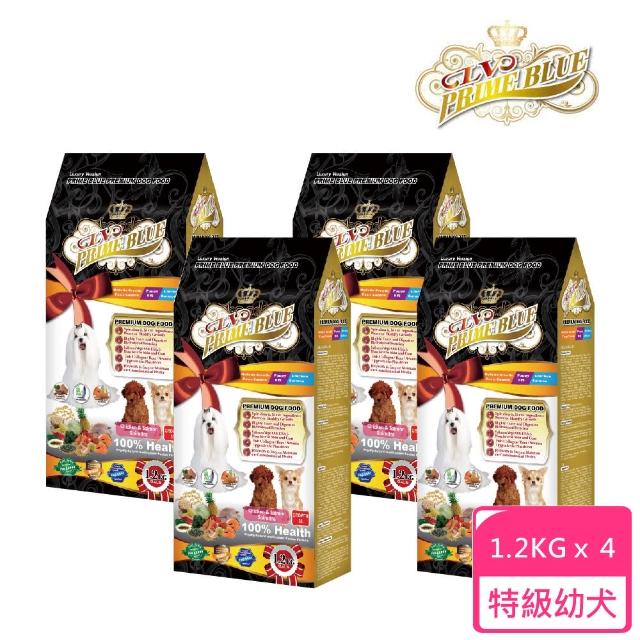 【LV 藍帶】特級幼犬 1.2kg 4包組 紐澳雞肉鮭魚+藍藻食譜(幼犬 母犬 狗飼料 寵物飼料)