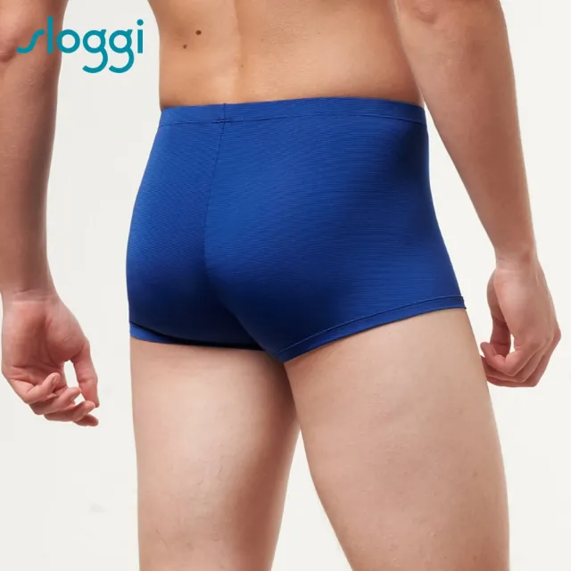 【Sloggi men】COOL STRIPY極尚涼感系列平口褲(藍寶石)