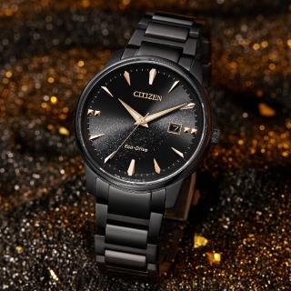 【CITIZEN 星辰】限定浪漫銀河時尚光動能男錶-黑/39.2mm(BM7595-89E)