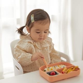 【INUIBEBE】韓國寶寶超吸力三格矽膠餐盤/兒童餐具/學習餐具/矽膠餐具/分隔餐盤/副食品/吸盤(適用微波爐)