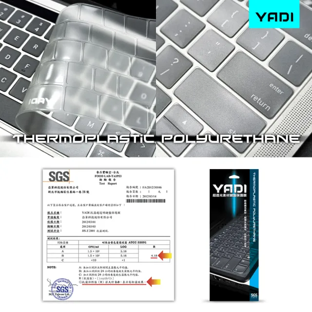 【YADI】高透光鍵盤保護膜 HP Pavilion x360 14 系列(防塵套/SGS抗菌/防潑水/TPU超透光)