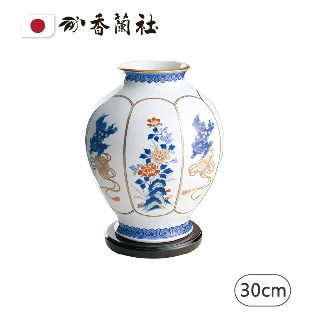 香蘭社】花瓶/八角獅子牡丹/30cm(日本皇家御用餐瓷) - momo購物網