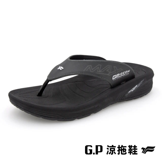 G.P 男款極致輕量防水夾腳拖鞋G3733M-黑色(SIZE:40-44 共二色)