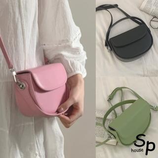 【Sp house】遇見自己單肩側肩手提女用馬鞍包(5色可選)