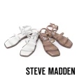 【STEVE MADDEN】SUPERBLY 細帶水鑽方頭平底涼鞋(白色)
