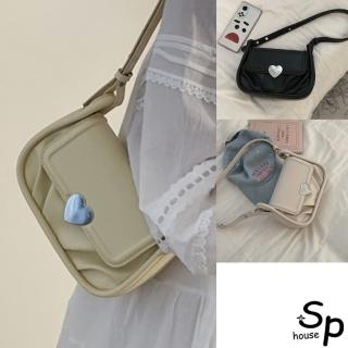 【Sp house】愛的初心單肩側肩手提女用翻蓋包(5色可選)