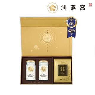 【潤燕窩】黃金特潤冰糖燕窩2入+藜麥燕窩4入 雙饗禮盒(燕窩、冰糖燕窩、沖泡飲、養生、送禮推薦)中秋禮盒、