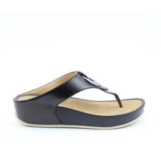 【heavenlyfeet】英國舒適品牌金屬飾片夾腳涼拖鞋-CHARM(黑色)
