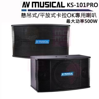 【AV MUSICAL】KS-101PRO 懸吊式喇叭(立放/拉OK專用喇叭 最大功率500W)