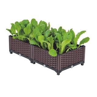 蔬菜種植箱 二連加長型(長方形 組合式 菜盆 陽臺樓頂 花槽 種植 種菜盆 陽臺種菜 養殖箱 堆肥箱 植栽盆)