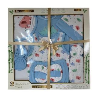 【樂樂童鞋】美國Elegant kids十一件組彌月禮盒-藍色(彌月禮盒)