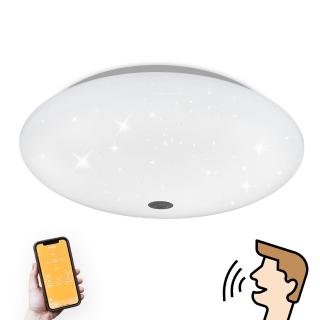 【HappyBright 樂亮】55W 聲控款 LED 遙控/聲控 吸頂燈 調光調色吸頂燈(星空款 客廳 房間 主臥)