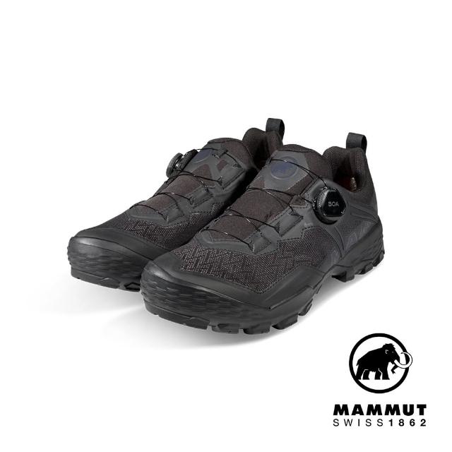【Mammut 長毛象官方直營】Ducan BOA Low GTX Men 旋轉鞋帶低筒健行鞋 男款 黑色 #3030-04401