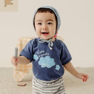 【OB 嚴選】咖啡廳家族純棉可愛GaBi印花寶寶短袖TEE嬰幼童裝 《QA1686》