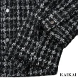 【KAI KAI】格紋編織粗花呢襯衫外套(男款/女款 粗花呢 編織格紋 亮絲襯衫外套)