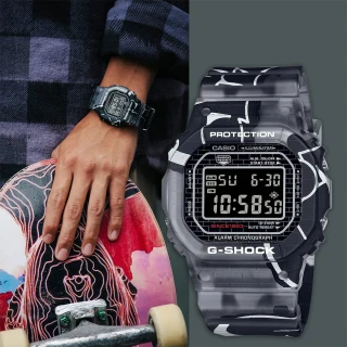 【CASIO 卡西歐】G-SHOCK 原創塗鴉藝術手錶 畢業禮物(DW-5000SS-1)