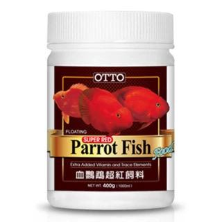 【OTTO 奧圖】血鸚鵡超紅飼料 400g(紅艷著重)