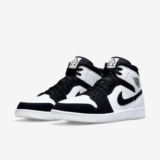 【NIKE 耐吉】AIR JORDAN 1 MID SE 鑽石 白黑 男鞋(DH6933-100)