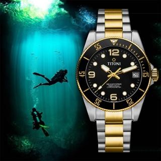【TITONI 梅花錶】SEASCOPER 600 米深潛系列潛水機械錶-42mm 母親節 送禮 禮物(83600SY-BK-256)