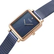 【OBAKU】Strand 海之星 - 都會簡約方形腕錶 / 湛藍金色-22x27mm(S748LXVLML)