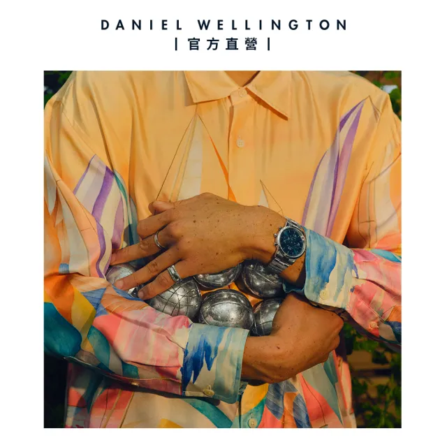 【Daniel Wellington】DW 手錶 Iconic Chronograph 42ｍｍ極地藍三眼精鋼錶藍錶盤(DW00100644)