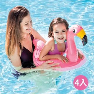 【INTEX】Vencedor 可愛造型裂尾泳圈(充氣坐騎 充氣浮排 浮床 水上玩具-4入)