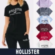 【HOLLISTER Co】HCO 海鷗 經典刺繡文字海鷗圖案短袖T恤 上衣-女-多色組合(平輸品)