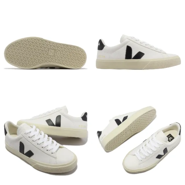 【VEJA】休閒鞋 Campo Chromefree Leather 白 黑 女鞋 經典款 小白鞋 百搭(CP0501537A)