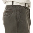 【Lynx Golf】男款彈性舒適天絲棉材質刷舊感類牛仔褲紋路特殊袋蓋造型平面休閒長褲(黑色)