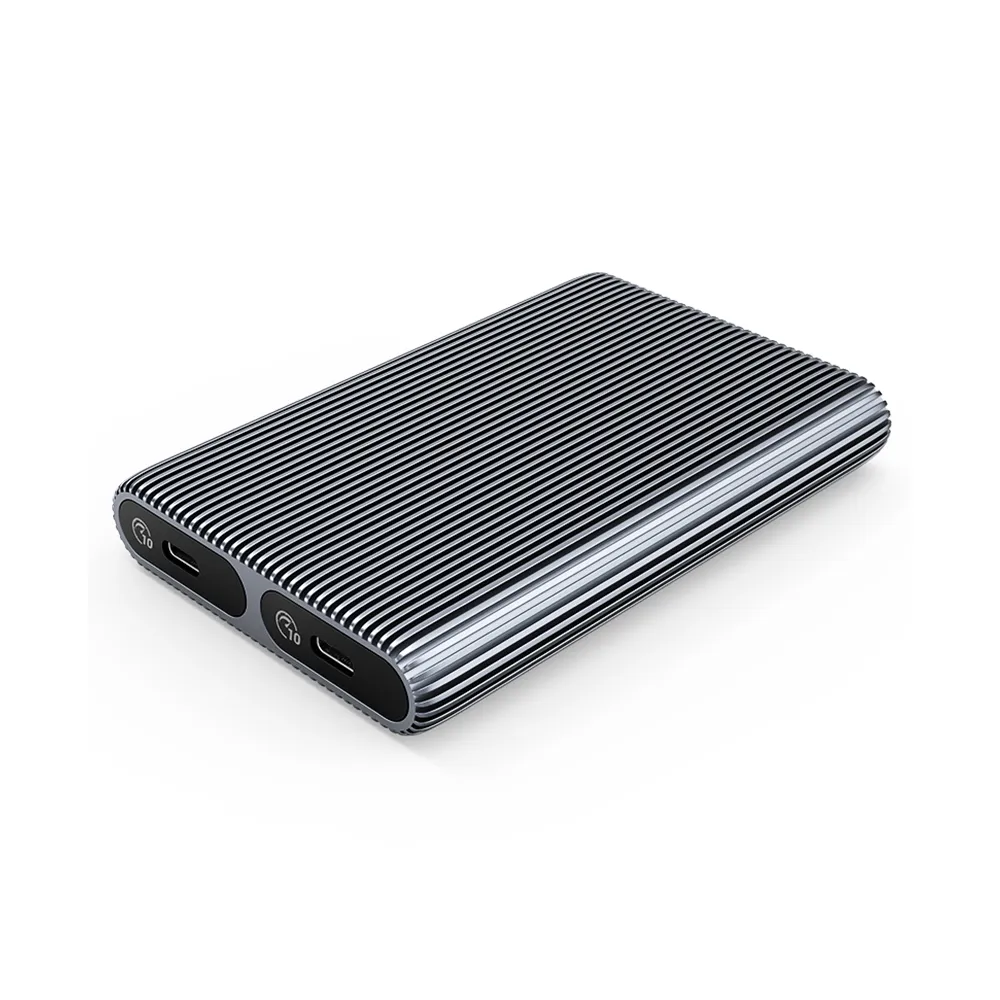 【ORICO】雙SSD全鋁合金硬碟外接盒10G-NVMe * 2(AM2C3-2N-GY-BP)