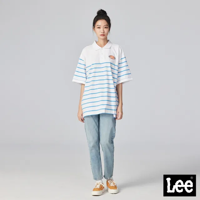 【Lee】女裝 牛仔褲 / 413 高腰標準小直筒 中藍洗水 / 101+ 系列(LB317039601)