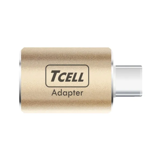 【TCELL 冠元】USB 3.2 A to Type-C 高速高質感轉接頭(香檳金)