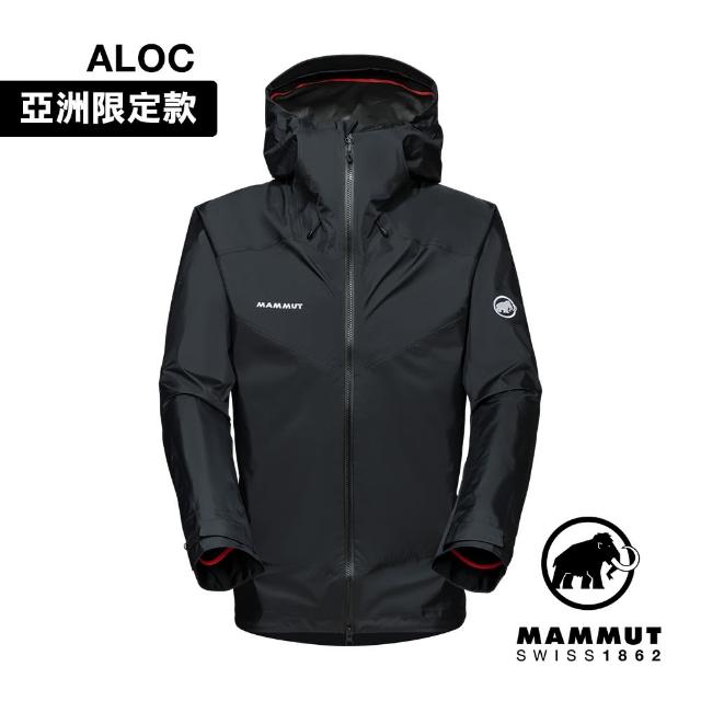 【Mammut 長毛象官方直營】Crater Light HS Hooded AF GTX防風防水連帽外套 黑色 男款 #1010-29550