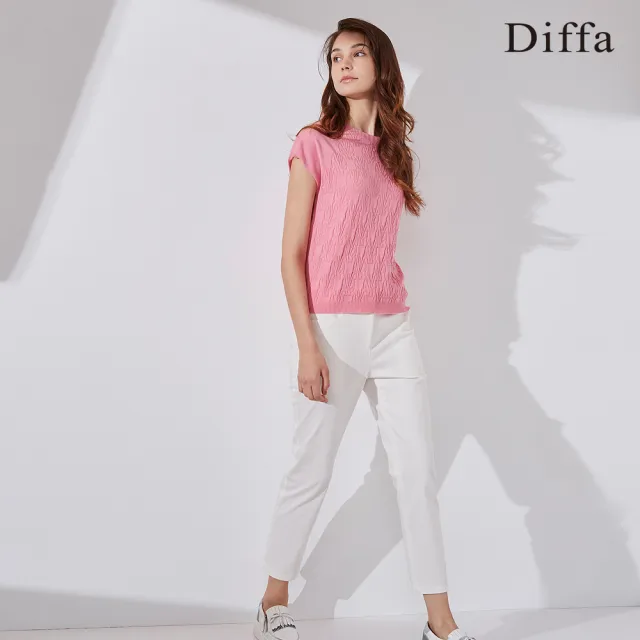 【Diffa】口袋壓線長褲-女