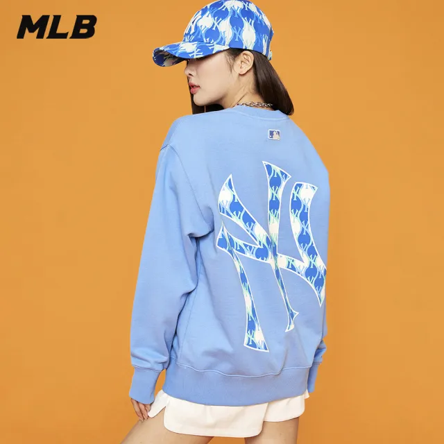 【MLB】大Logo長袖大學T MONOGRAM系列 紐約洋基隊(3AMTM0631-50CBL)