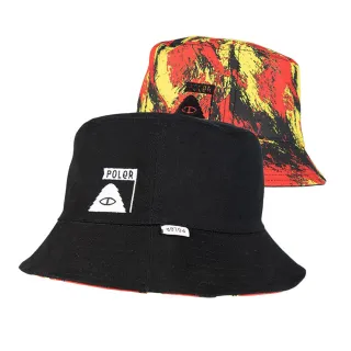 【POLER STUFF】REVERSIBLE BUCKET HAT 可水洗雙面漁夫帽(印花.黑 / CK WASH 聯名款)