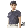 【Lynx Golf】女款吸汗速乾復古小精靈遊戲印花三色彩扣造型短袖POLO衫/高爾夫球衫(二色)