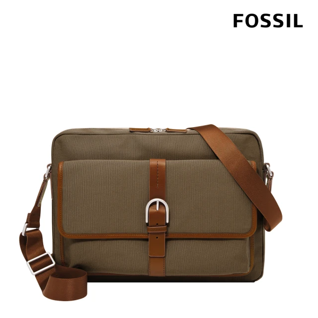 【FOSSIL 官方旗艦館】Camden 尼龍郵差包-卡其色 MBG9603147