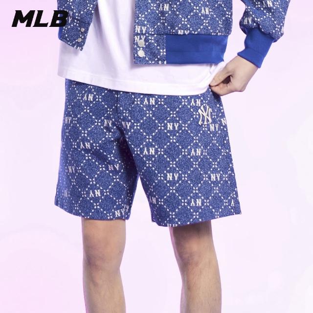 【MLB】男版牛仔丹寧短褲 MONOGRAM系列 紐約洋基隊(3LDPM0733-50INS)