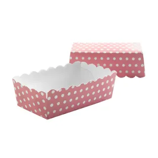 【IBILI】Sweet迷你長蛋糕紙模12入 粉點10cm  / 點心烤模