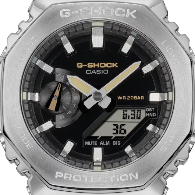 CASIO 卡西歐】G-SHOCK八角布質編織雙顯錶(GM-2100C-5A) - momo購物網