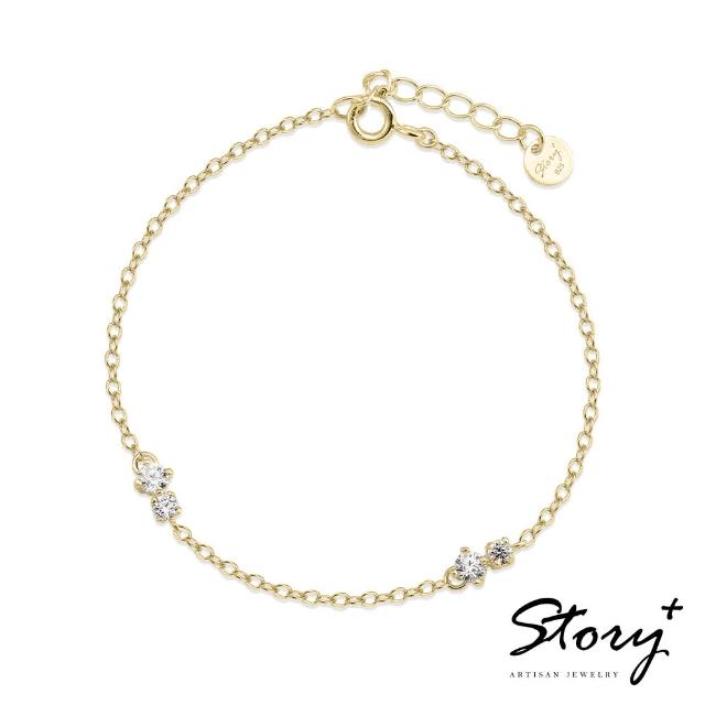 【STORY ACCESSORY】SOLITAIRE DUO 雙重奏晶鑽純銀手鍊