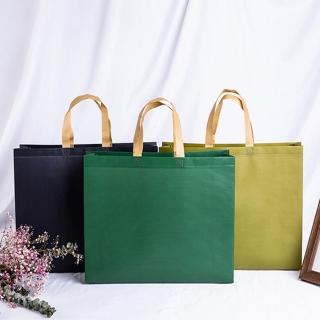 【PS Mall】手提袋 環保袋 購物袋 素色無紡布手提環保袋45x33x12cm 3入(J1121)