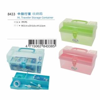 【生活King】中旅行家置物箱/收納盒/置物盒(隨機出貨)