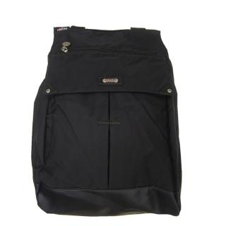 【SNOW.bagshop】後揹包小容量可A4紙8寸平板電腦防盜背面U型開口設計(主袋進口防水尼龍布+皮革