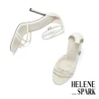 【HELENE_SPARK】優雅時髦交叉細帶全羊皮美型高跟涼鞋(米)