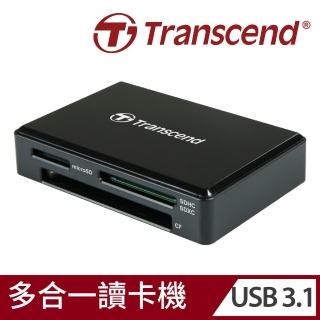 【Transcend 創見】RDF8 高速USB 3.1 多合1讀卡機-黑(TS-RDF8K2 新舊包裝隨機出貨)