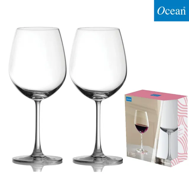 【Ocean】無鉛透亮酒杯 2入禮盒組 6款任選(紅酒杯 白酒杯 香檳杯 禮盒組)