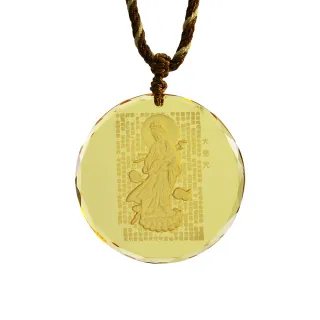 【石頭記】水晶觀音項鍊(黃水晶大悲咒)